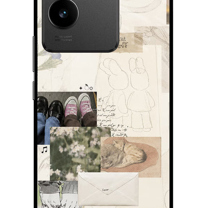 Soft Aesthetic Vivo T2 Pro 5G Glass Case