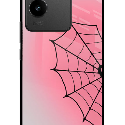 Pink Web Vivo T2 Pro 5G Glass Case