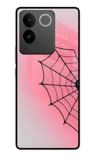 Pink Web Vivo T2 Pro 5G Glass Case
