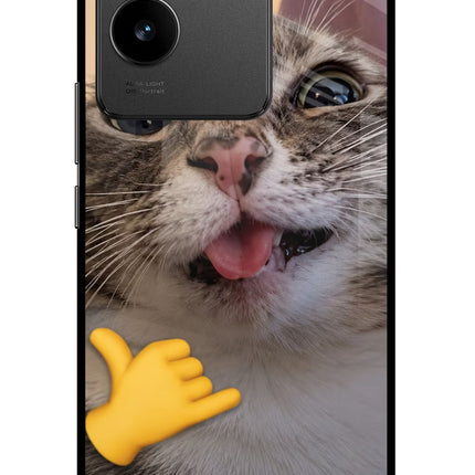 Silly Cat Call Vivo T2 Pro 5G Glass Case