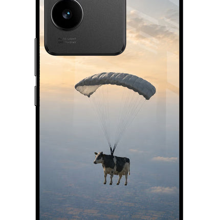 Skydiving Cow Vivo T2 Pro 5G Glass Case