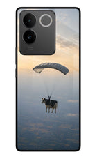 Skydiving Cow Vivo T2 Pro 5G Glass Case