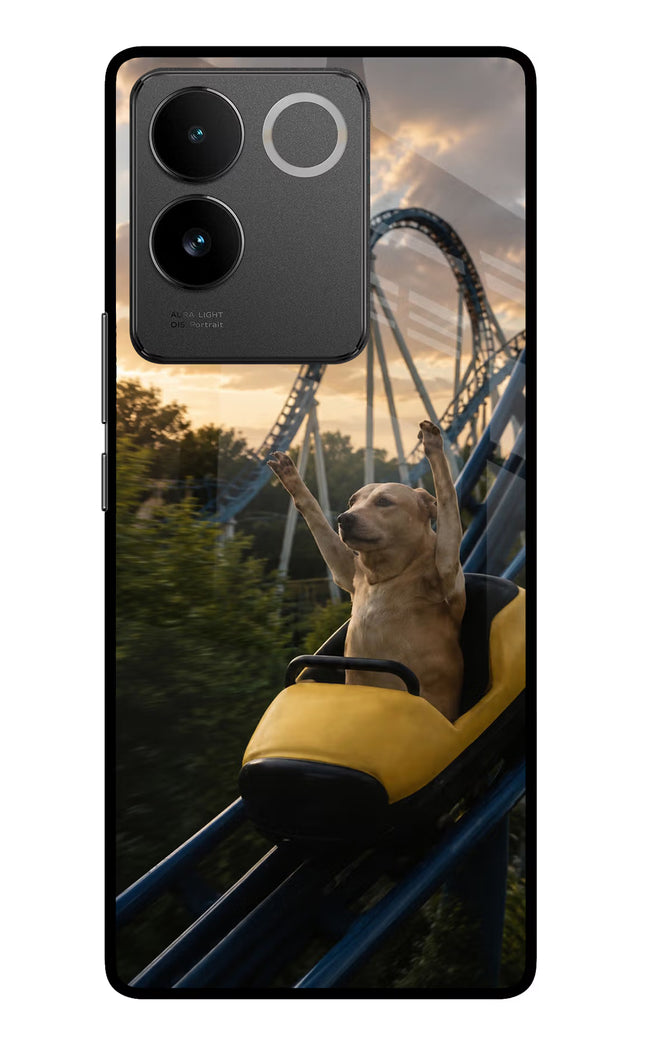Rollercoaster Dog Vivo T2 Pro 5G Glass Case