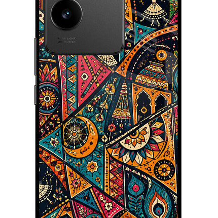 Folk Print Vivo T2 Pro 5G Glass Case