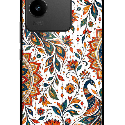 White Mayura Vivo T2 Pro 5G Glass Case