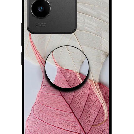 White Pink Leaf Vivo T2 Pro 5G Pop Case by Casekaro