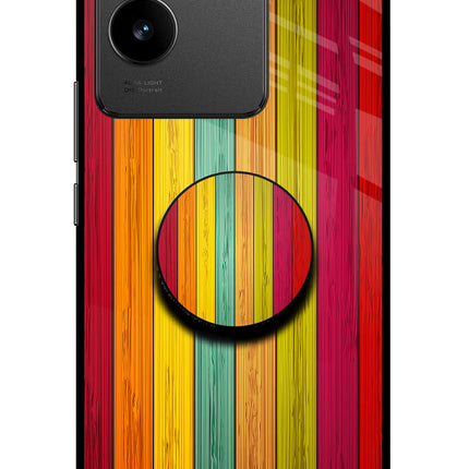 Multicolor Wooden Vivo T2 Pro 5G Pop Case by Casekaro