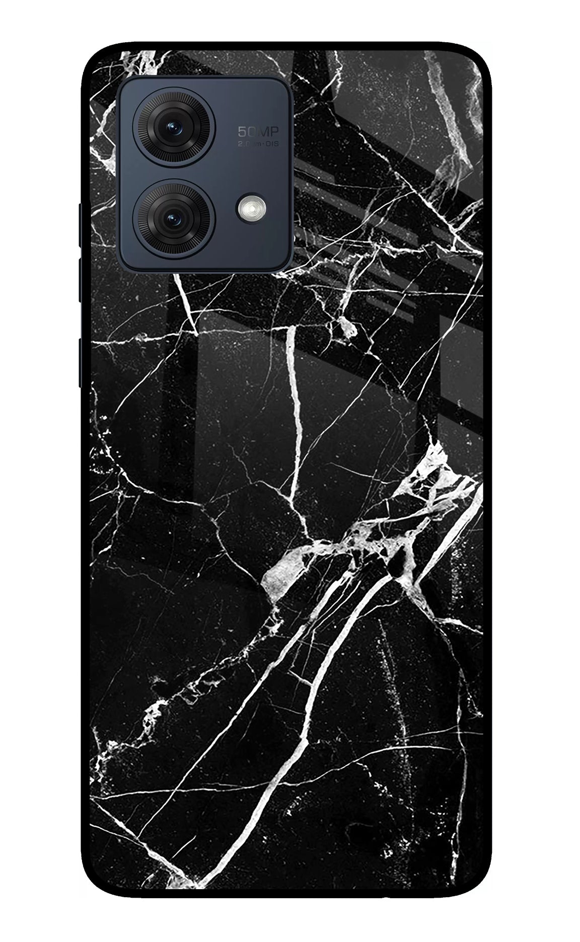 Black Marble Pattern Moto G54 5G Back Cover