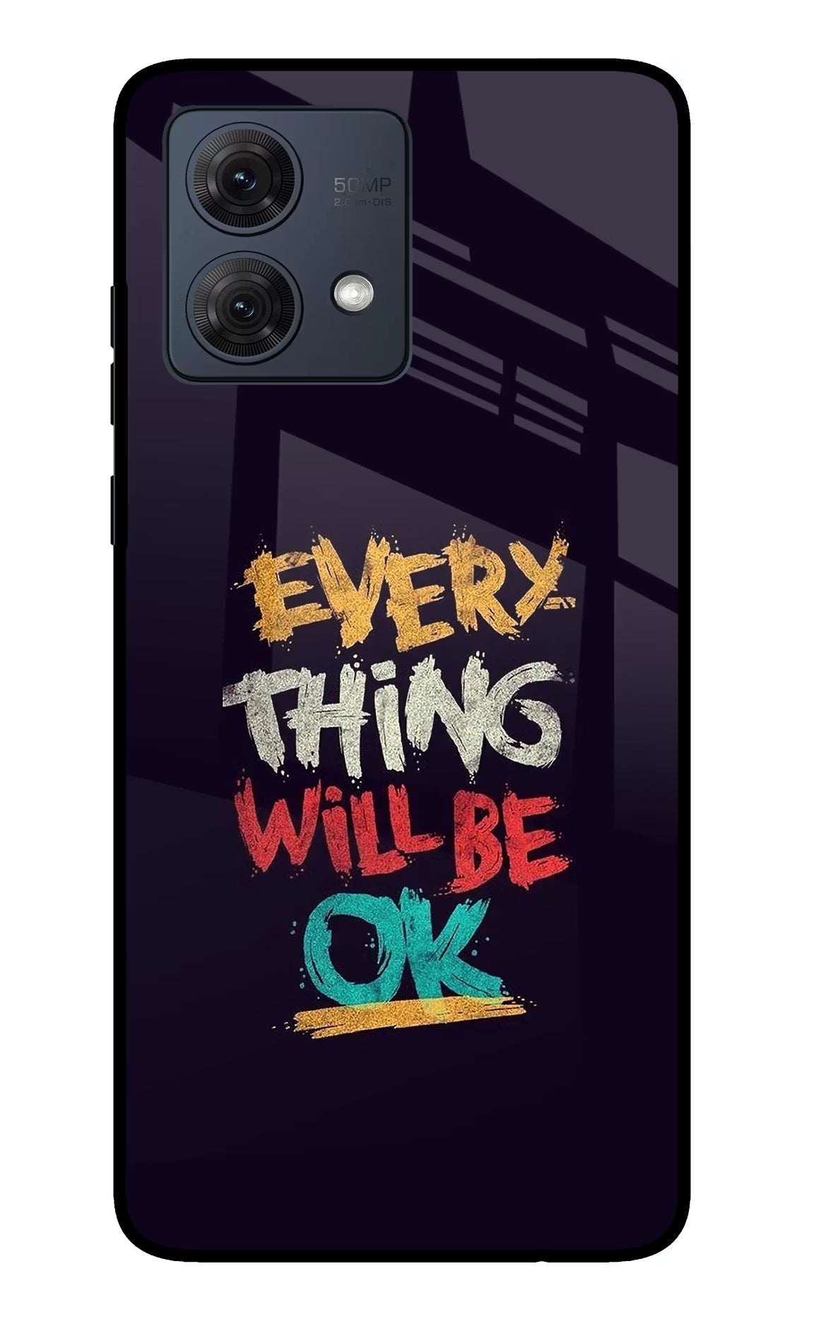 Everything Will Be Ok Moto G54 5G Glass Case Back Cover by Casekaro