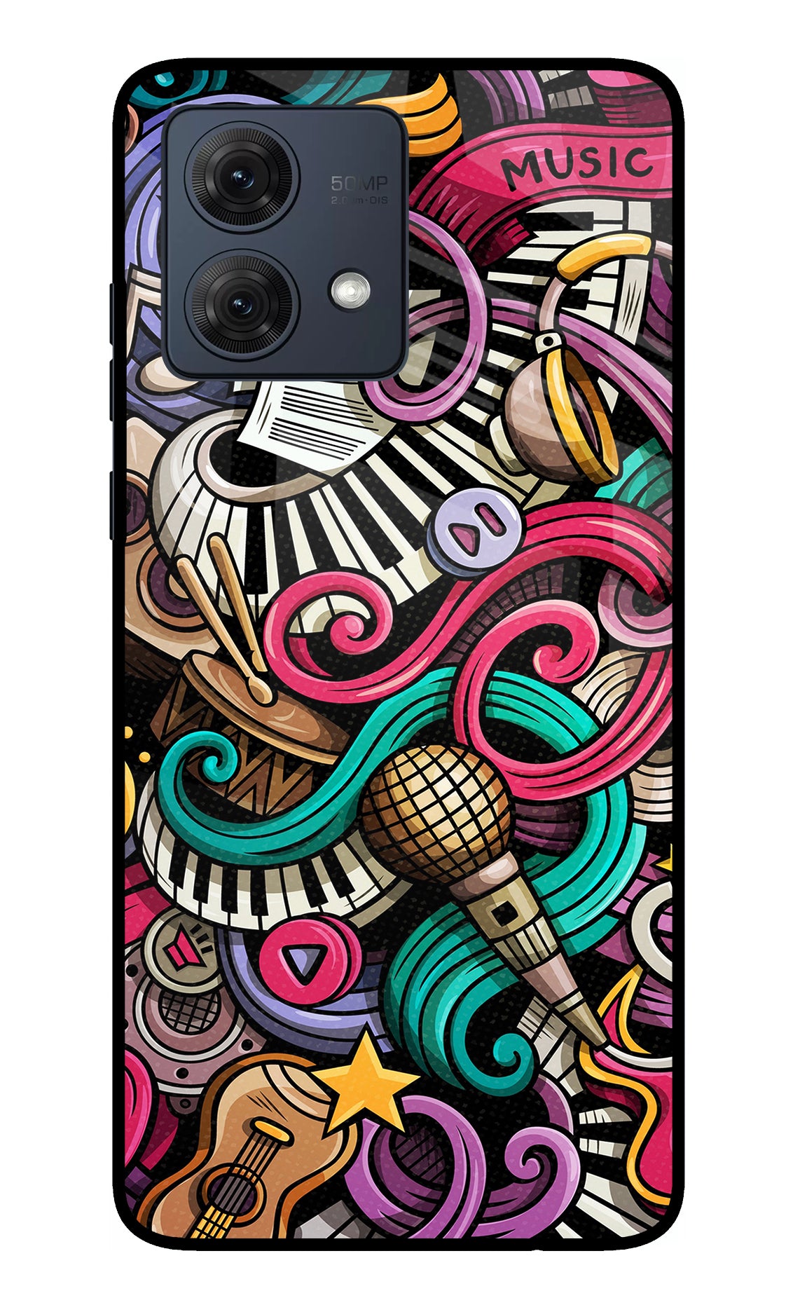 Music Abstract Moto G54 5G Glass Case