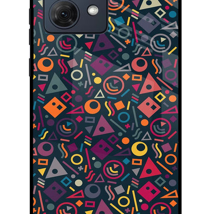 Geometric Abstract Moto G54 5G Glass Case Back Cover by Casekaro