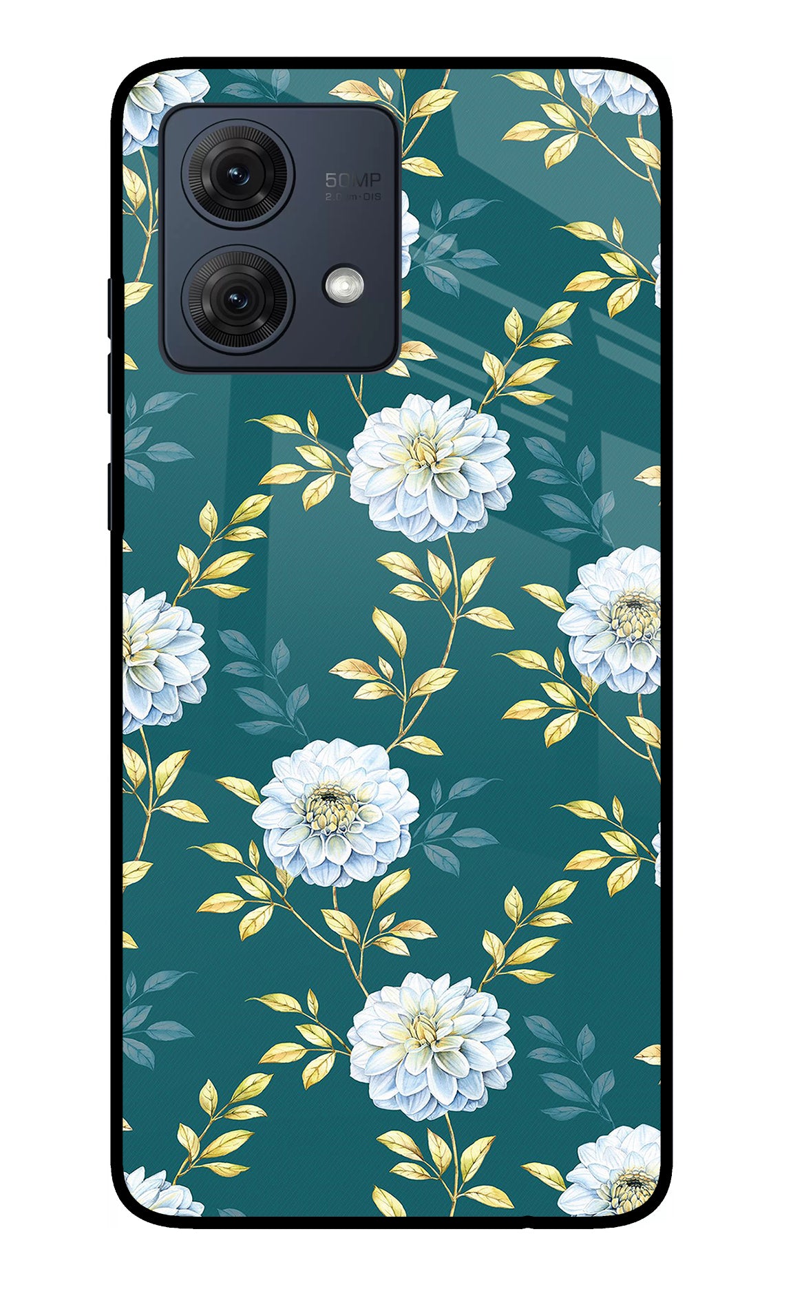 Flowers Moto G54 5G Glass Case