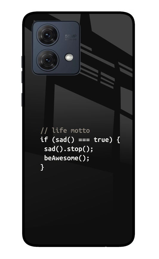 Life Motto Code Moto G54 5G Glass Case