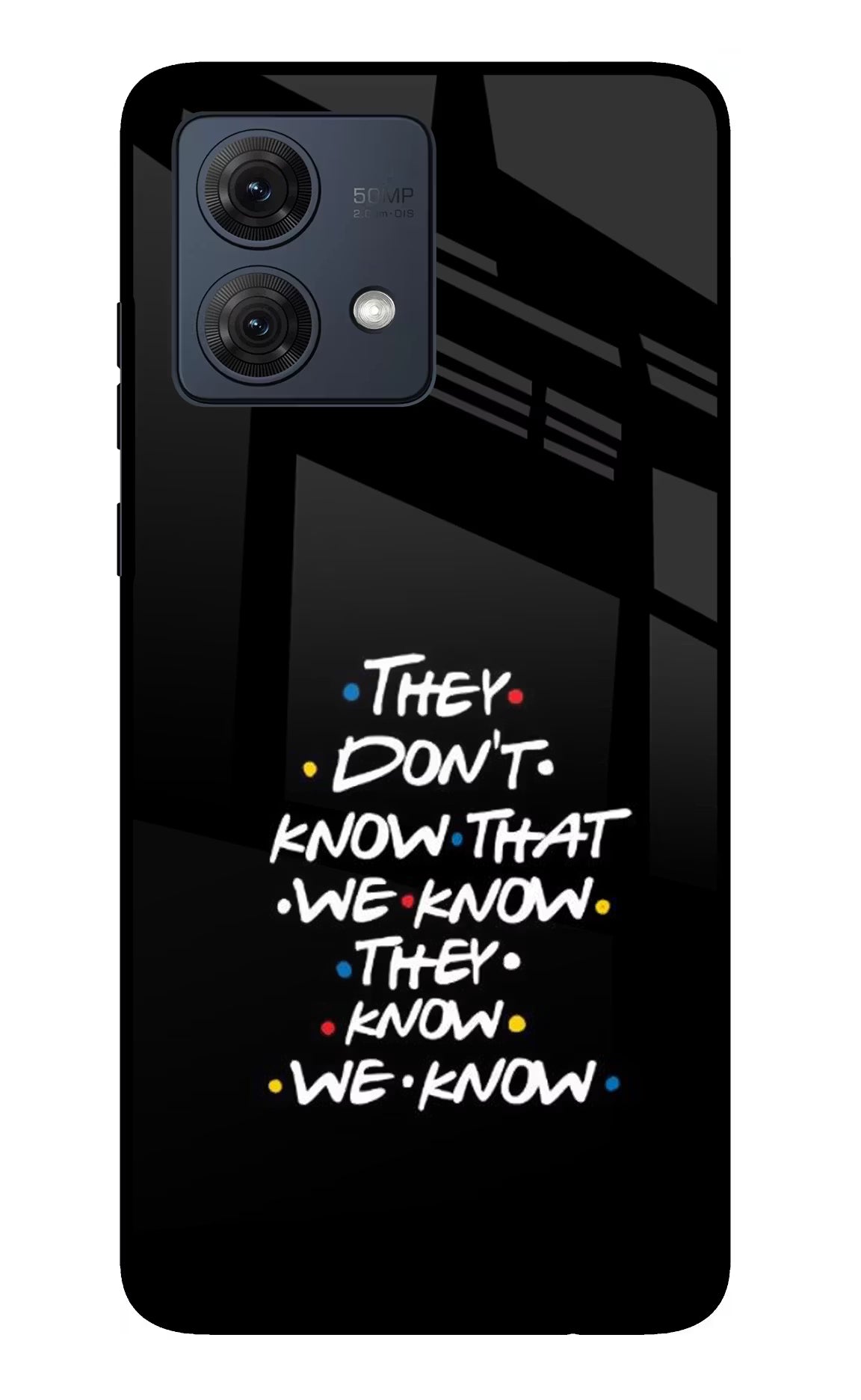 FRIENDS Dialogue Moto G54 5G Glass Case Back Cover by Casekaro