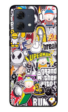 Sticker Bomb Moto G54 5G Glass Case