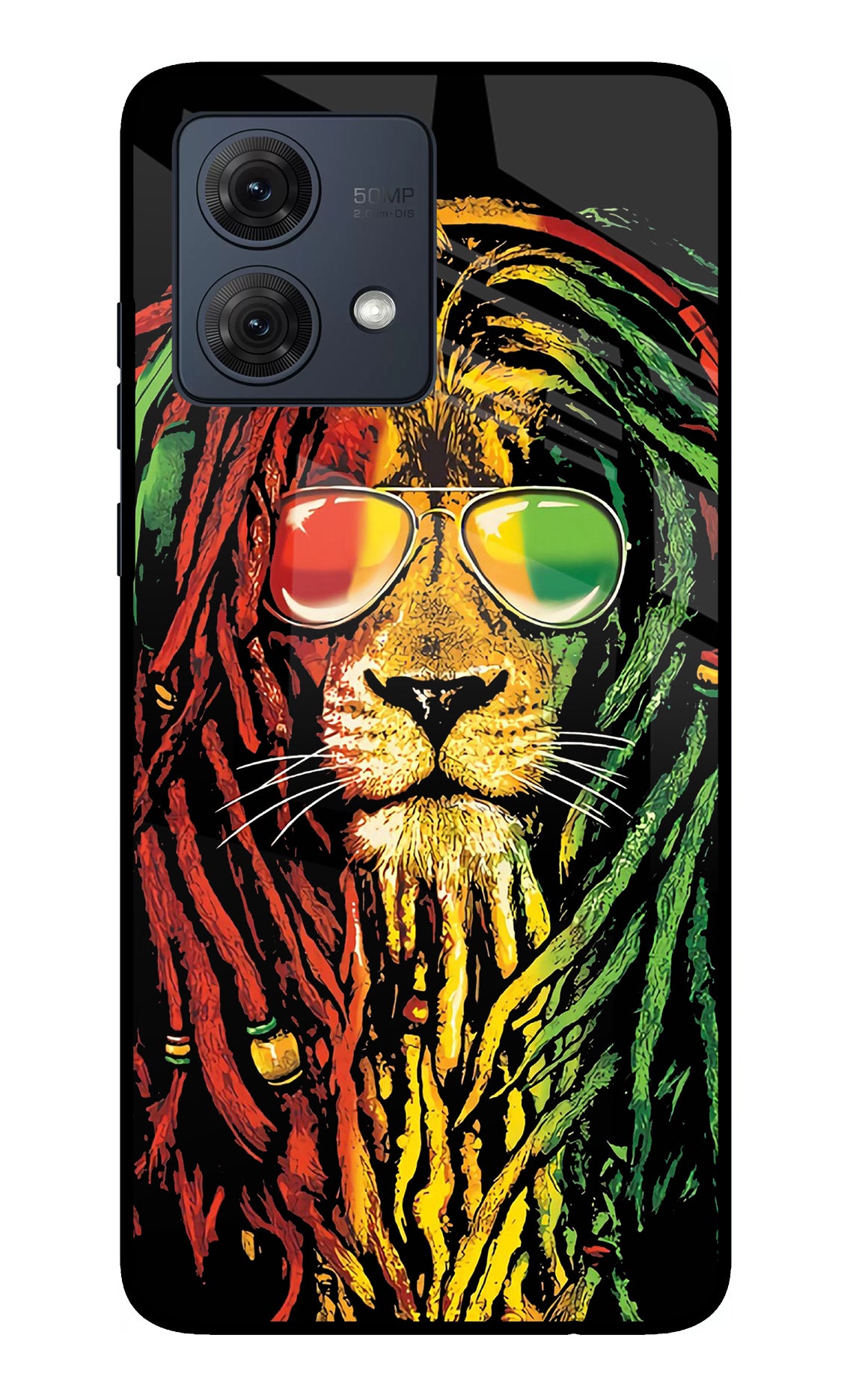 Rasta Lion Moto G54 5G Glass Case