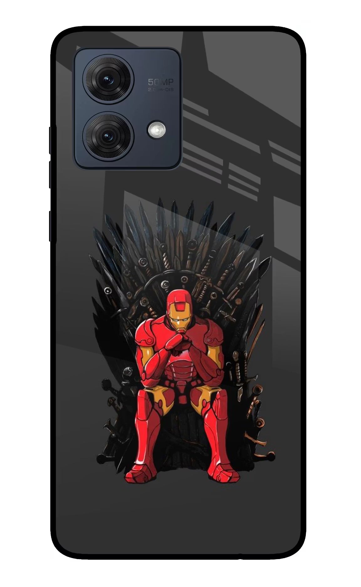 Ironman Throne Moto G54 5G Glass Case Back Cover by Casekaro