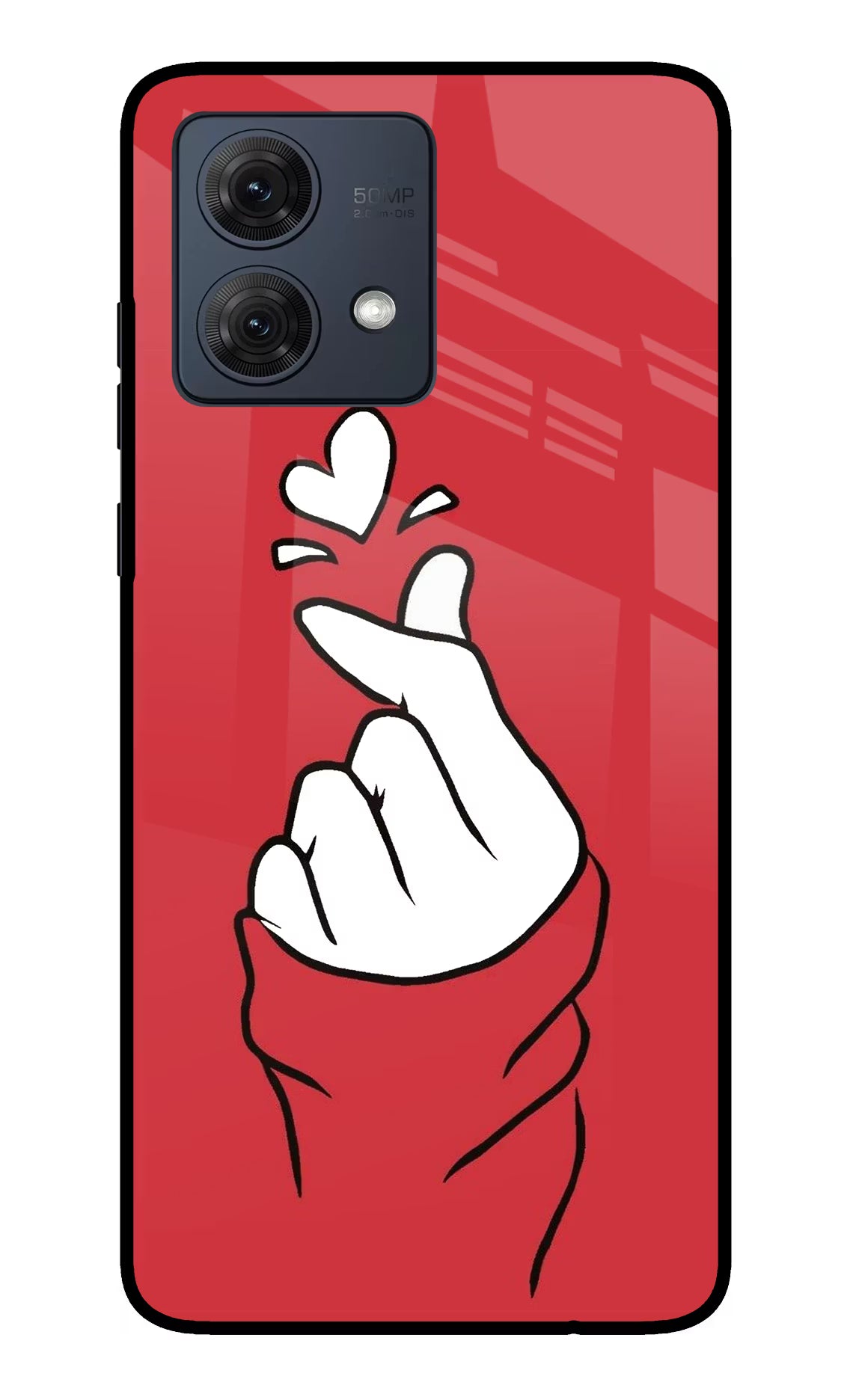 Korean Love Sign Moto G54 5G Glass Case Back Cover by Casekaro