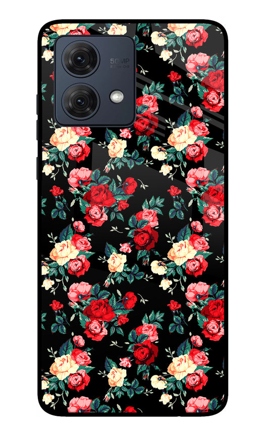 Rose Pattern Moto G54 5G Glass Case