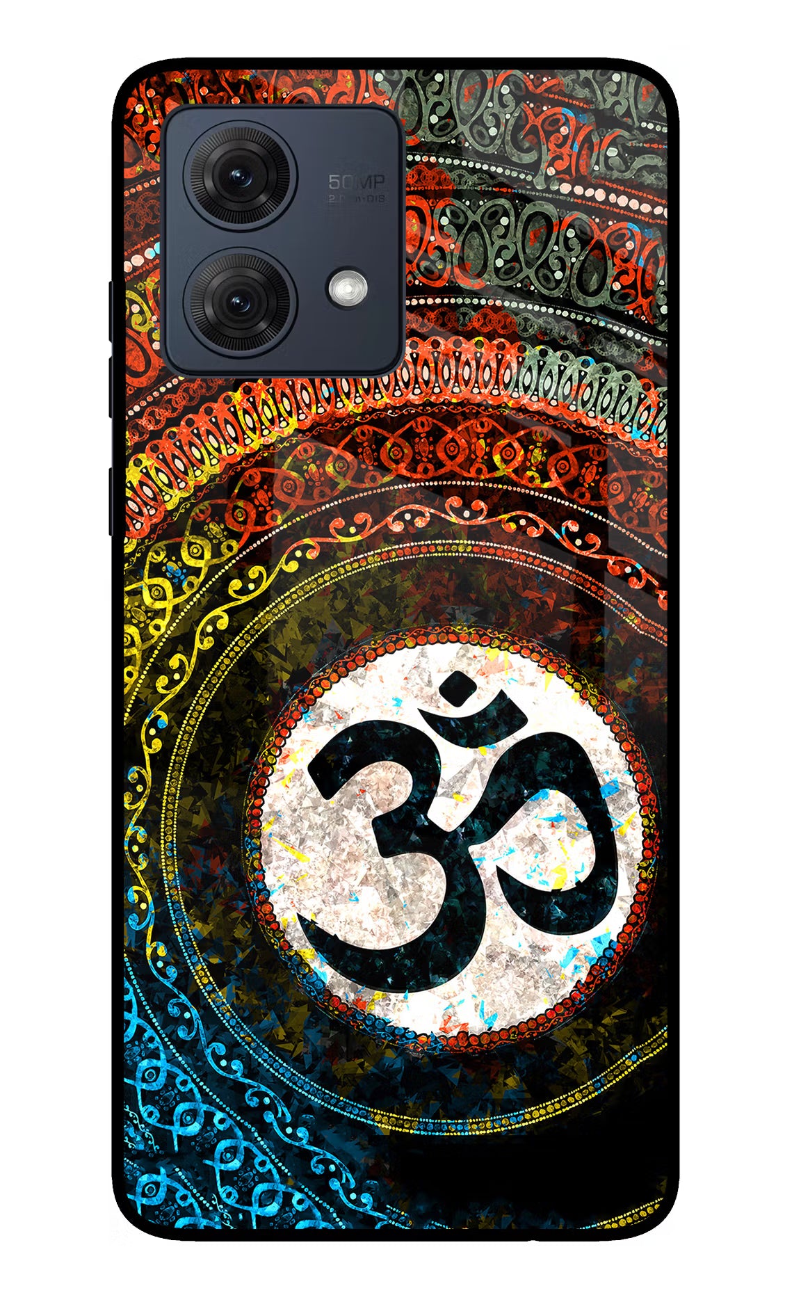 Om Cultural Moto G54 5G Glass Case Back Cover by Casekaro