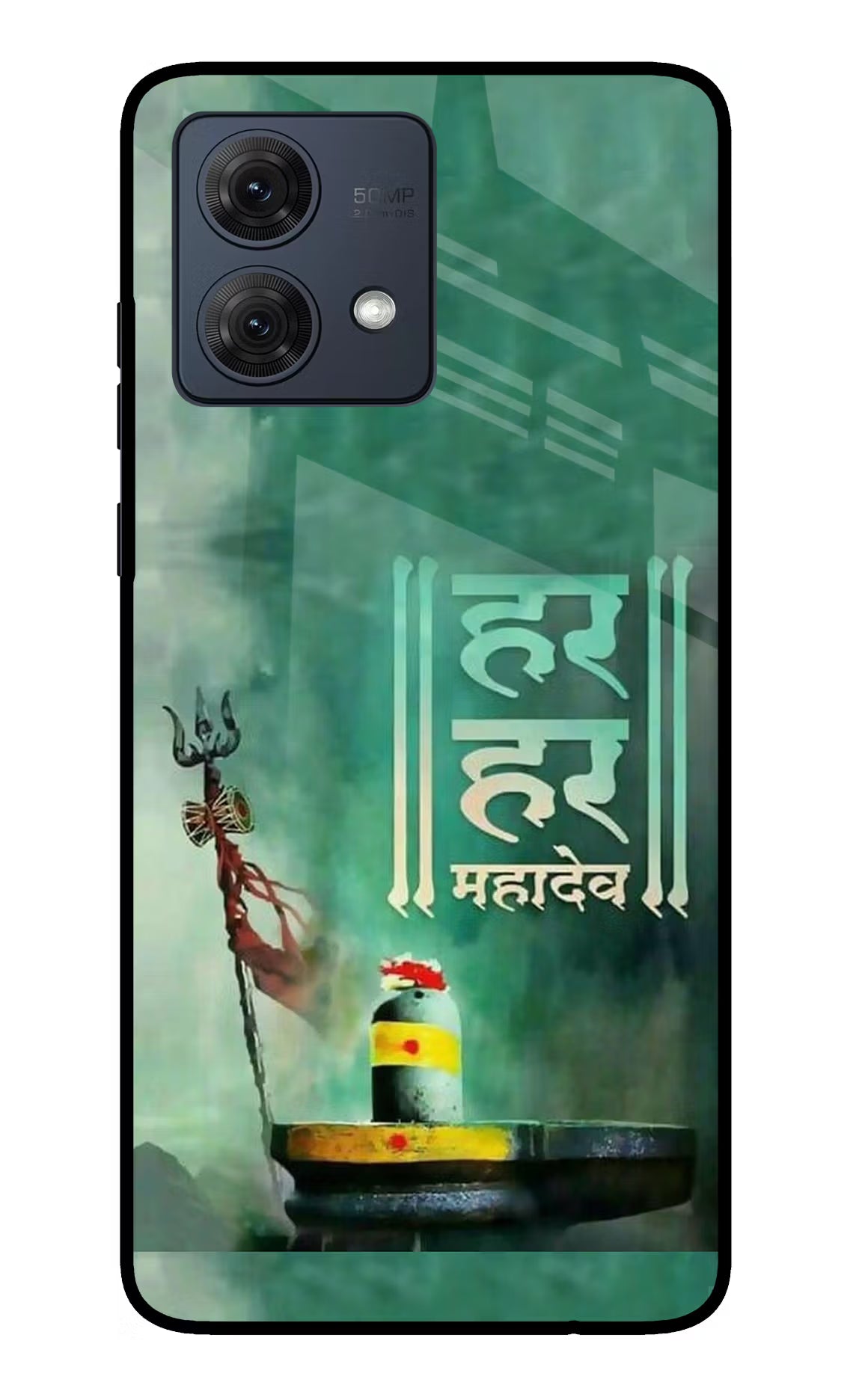 Har Har Mahadev Shivling Moto G54 5G Glass Case Back Cover by Casekaro