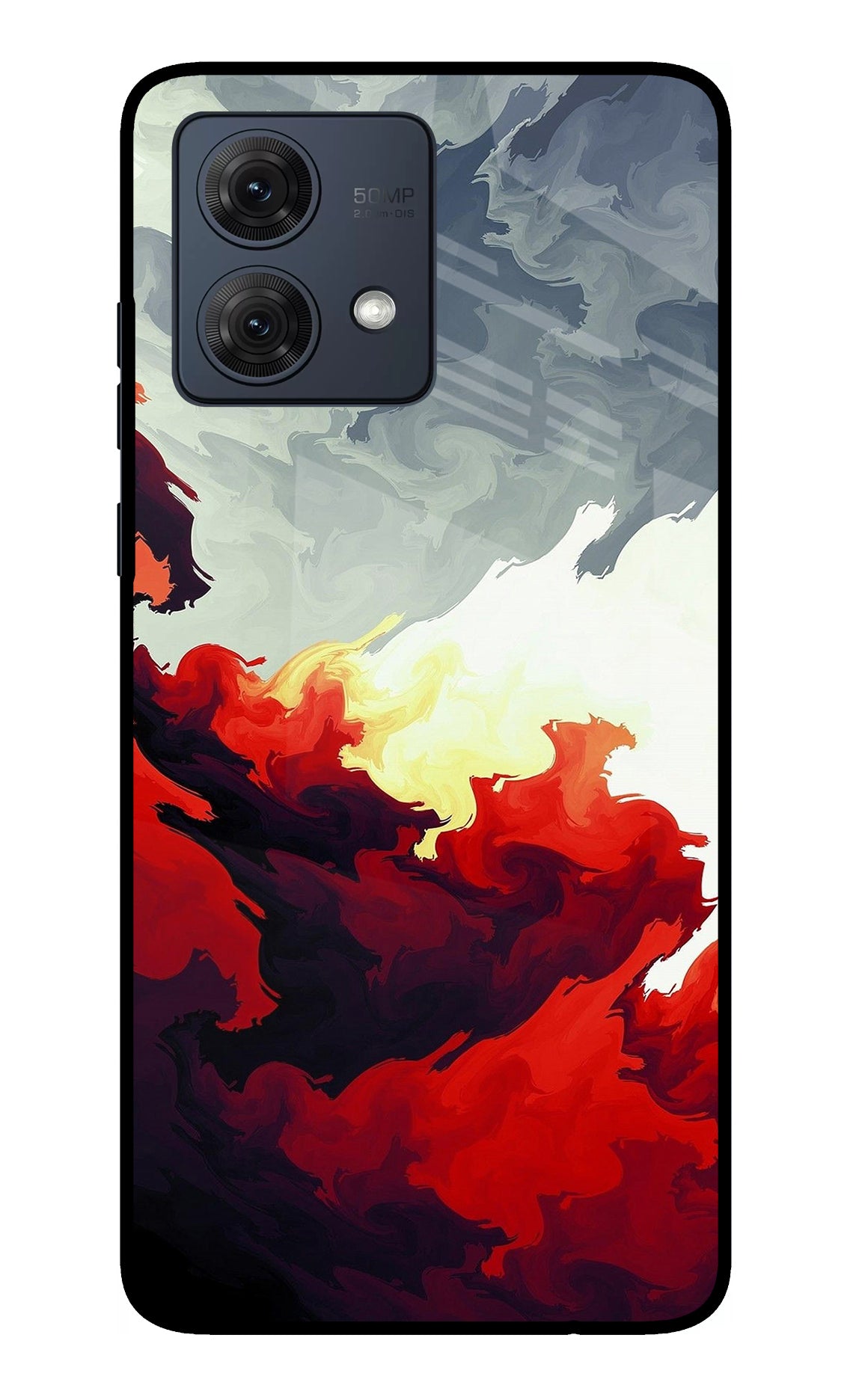 Fire Cloud Moto G54 5G Glass Case