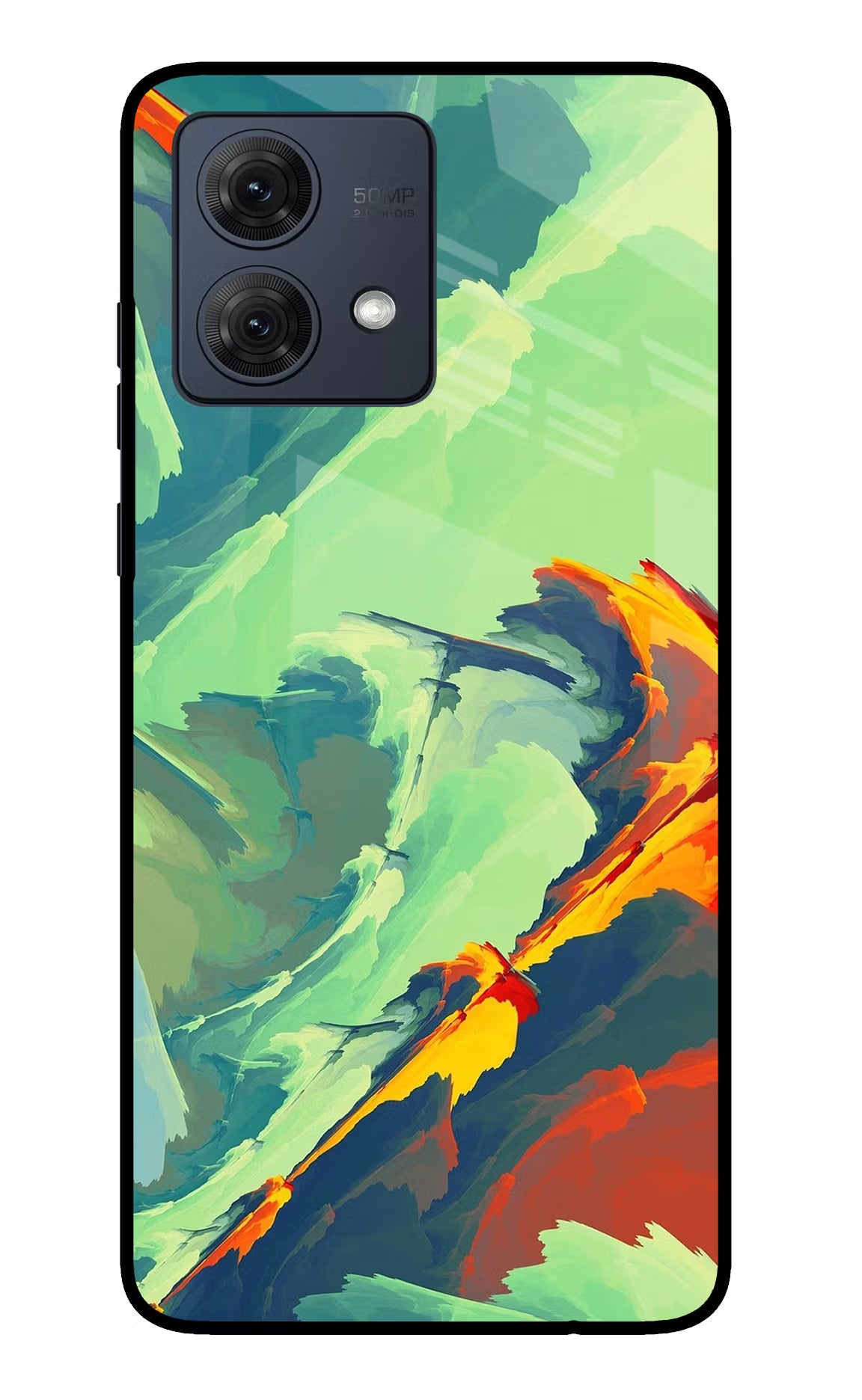 Paint Art Moto G54 5G Glass Case Back Cover by Casekaro