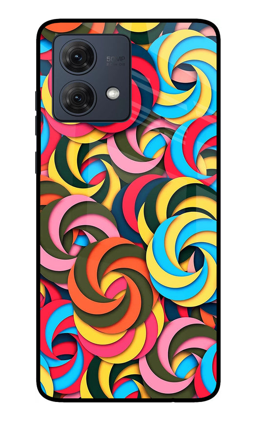 Spiral Pattern Moto G54 5G Glass Case