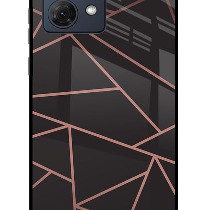 Geometric Pattern Moto G54 5G Glass Case Back Cover by Casekaro