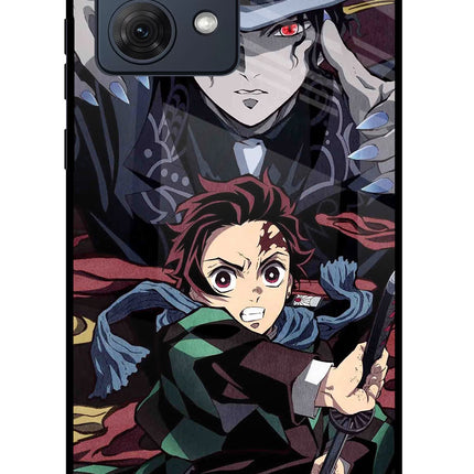 Demon Slayer Moto G54 5G Glass Case Back Cover by Casekaro