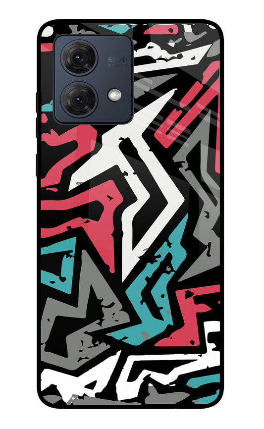 Geometric Graffiti Moto G54 5G Glass Case