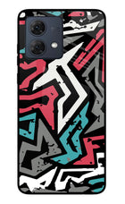 Geometric Graffiti Moto G54 5G Glass Case