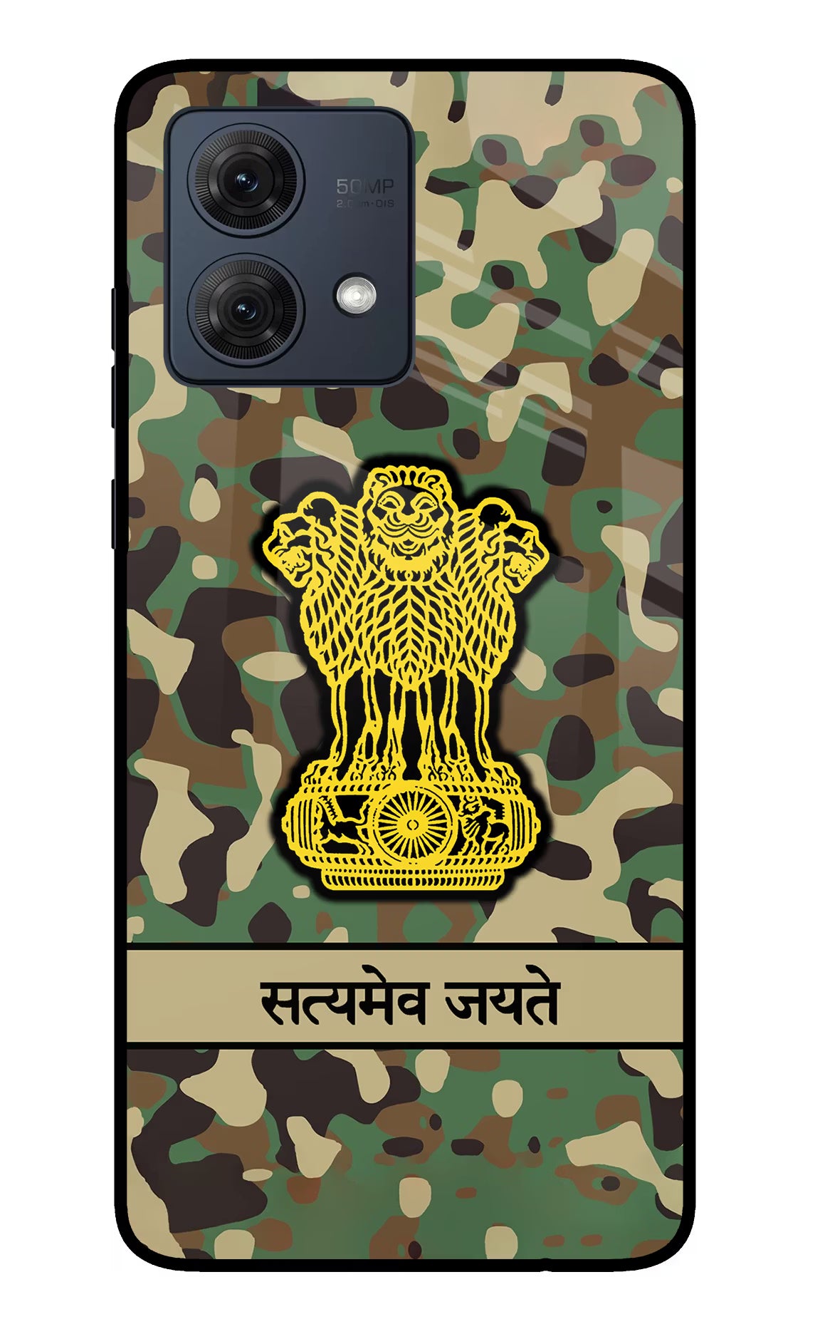 Satyamev Jayate Army Moto G54 5G Glass Case Back Cover by Casekaro