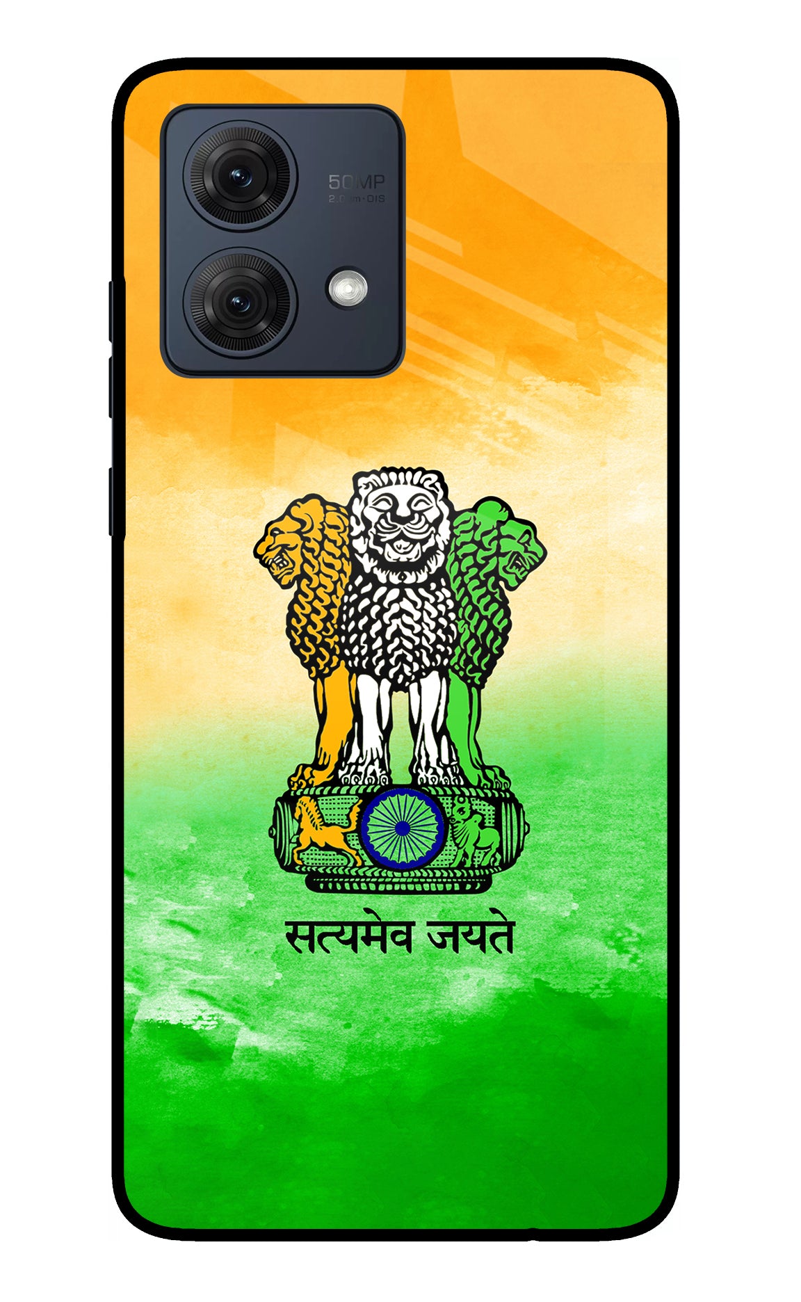 Satyamev Jayate Flag Moto G54 5G Glass Case