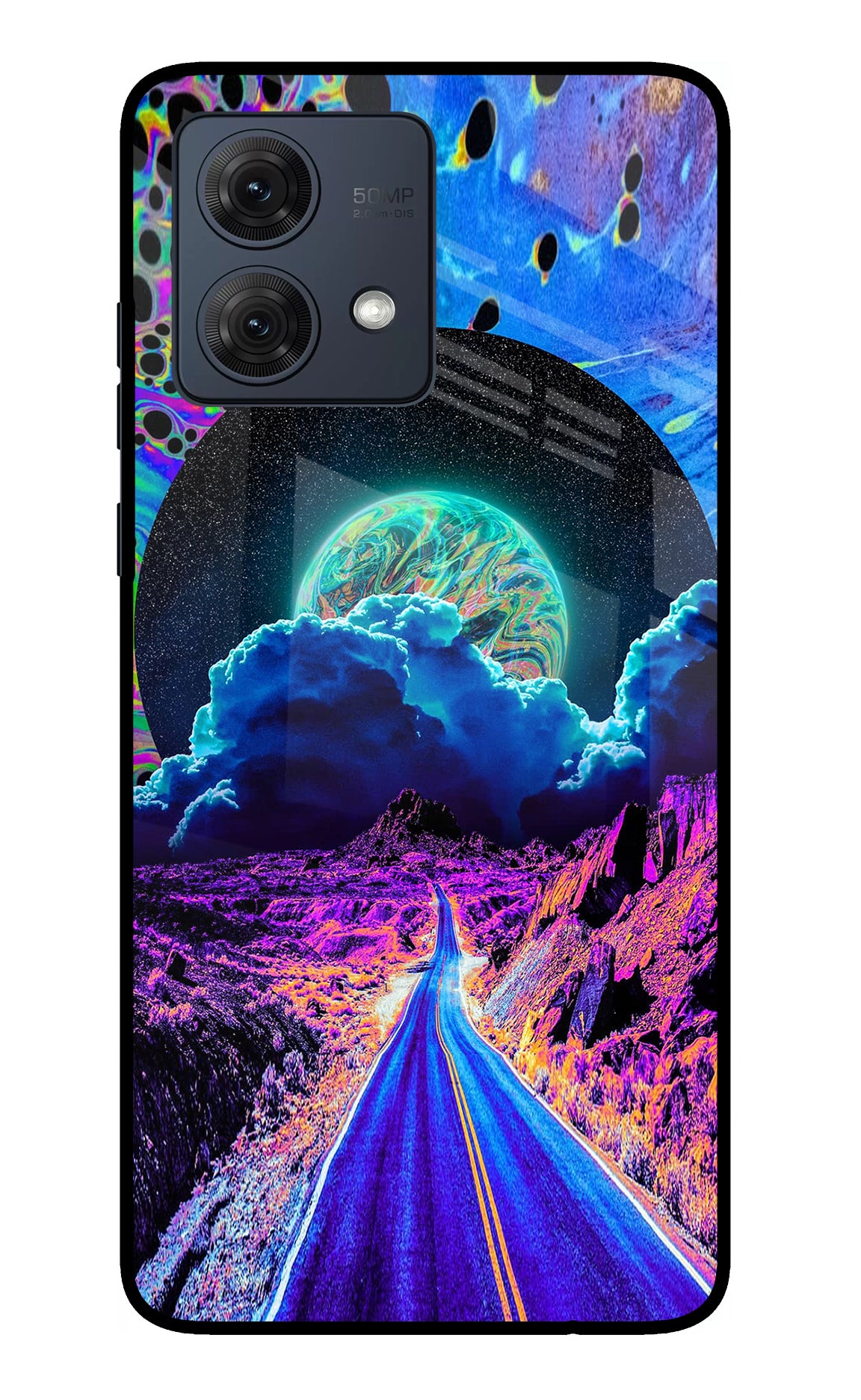 Psychedelic Painting Moto G54 5G Glass Case