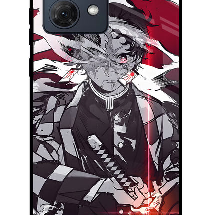 Demon Slayer Moto G54 5G Glass Case Back Cover by Casekaro