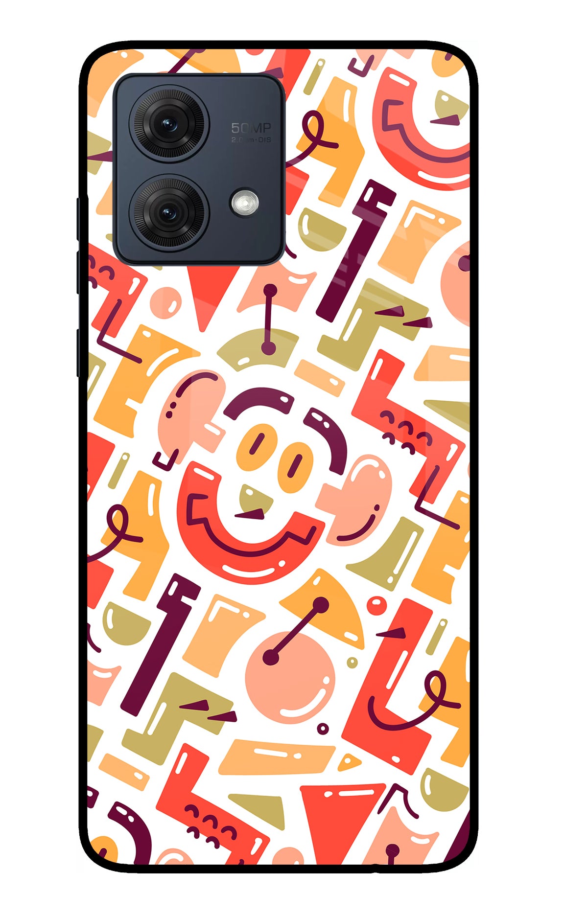 Doodle Pattern Moto G54 5G Glass Case