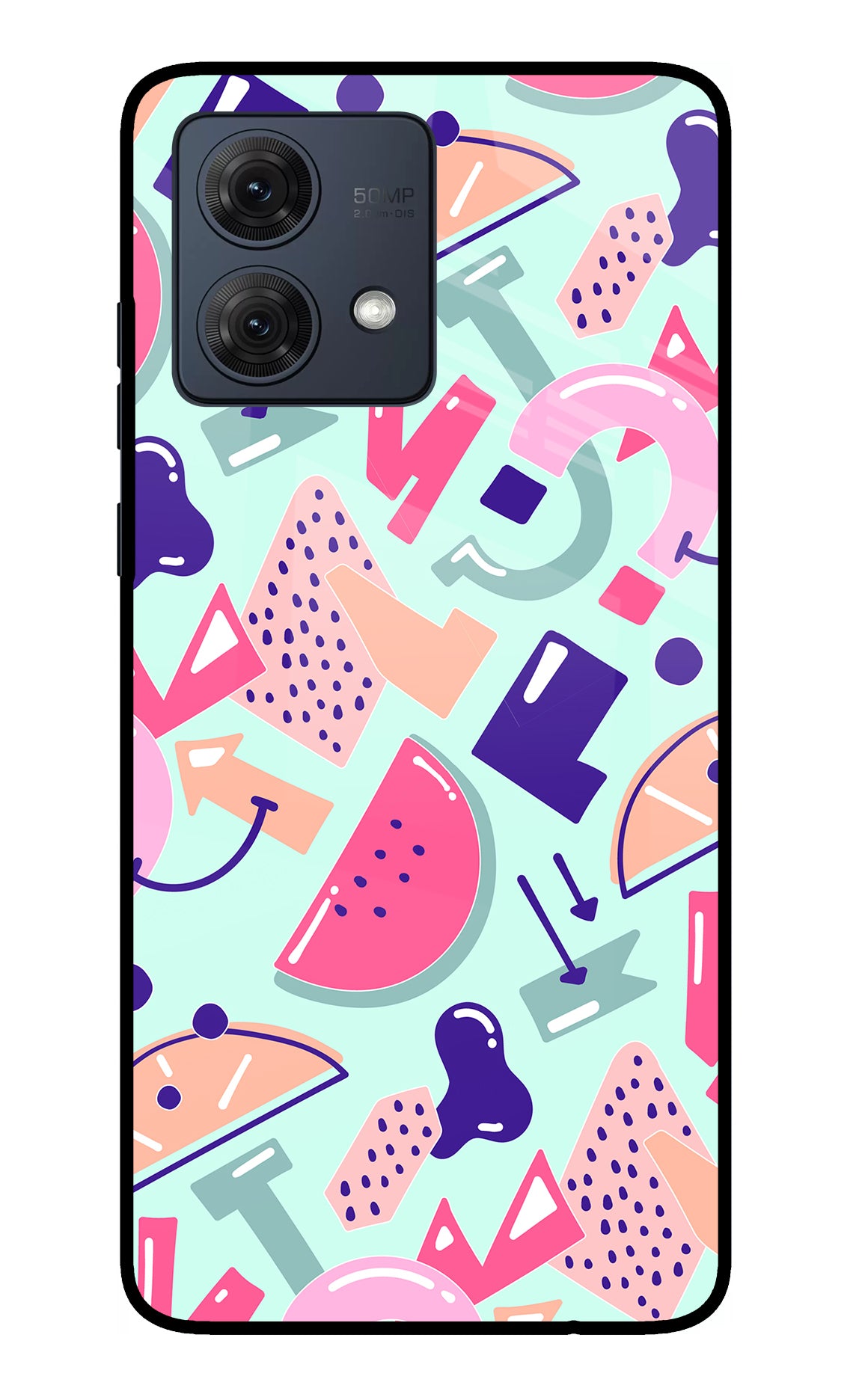 Doodle Pattern Moto G54 5G Glass Case