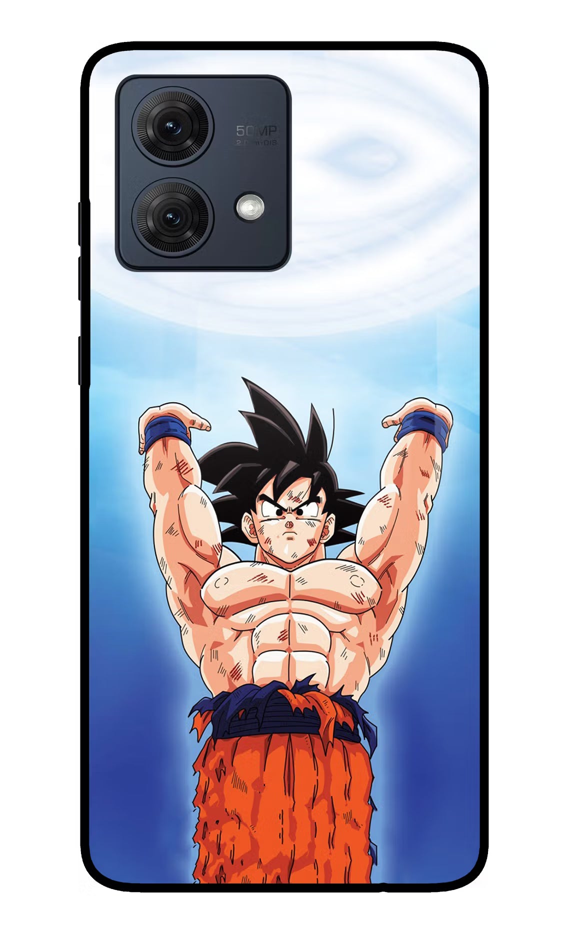 Goku Power Moto G54 5G Glass Case Back Cover by Casekaro