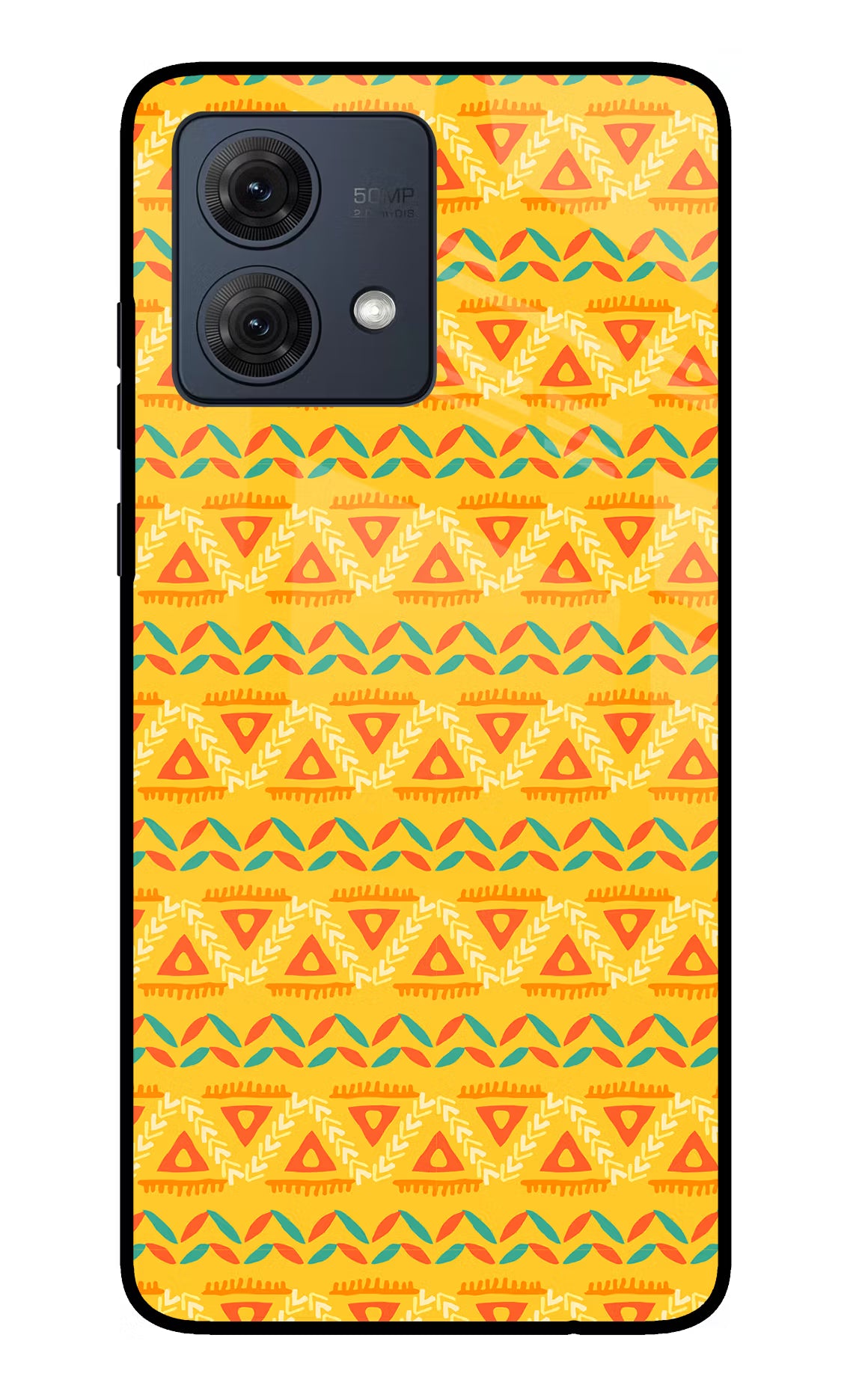 Tribal Pattern Moto G54 5G Glass Case Back Cover by Casekaro