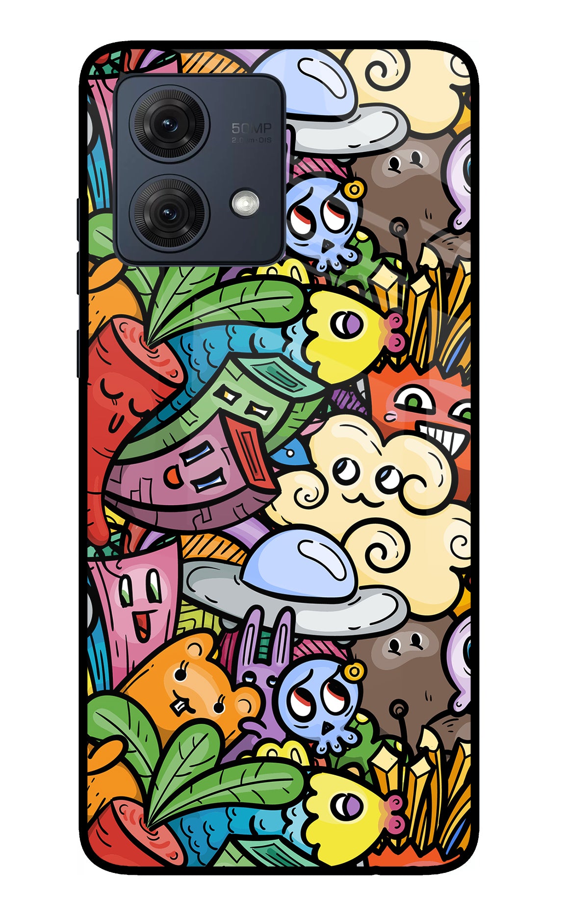 Veggie Doodle Moto G54 5G Glass Case