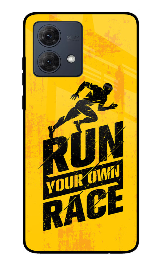 Run Your Own Race Moto G54 5G Glass Case