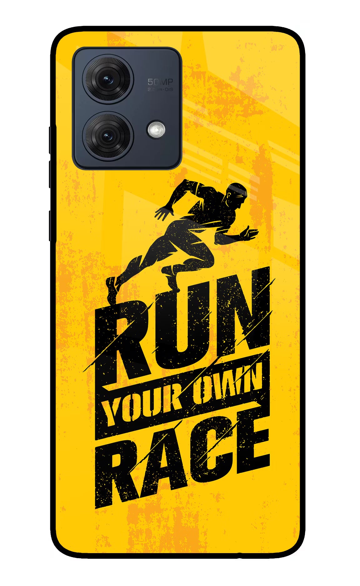 Run Your Own Race Moto G54 5G Glass Case Back Cover by Casekaro