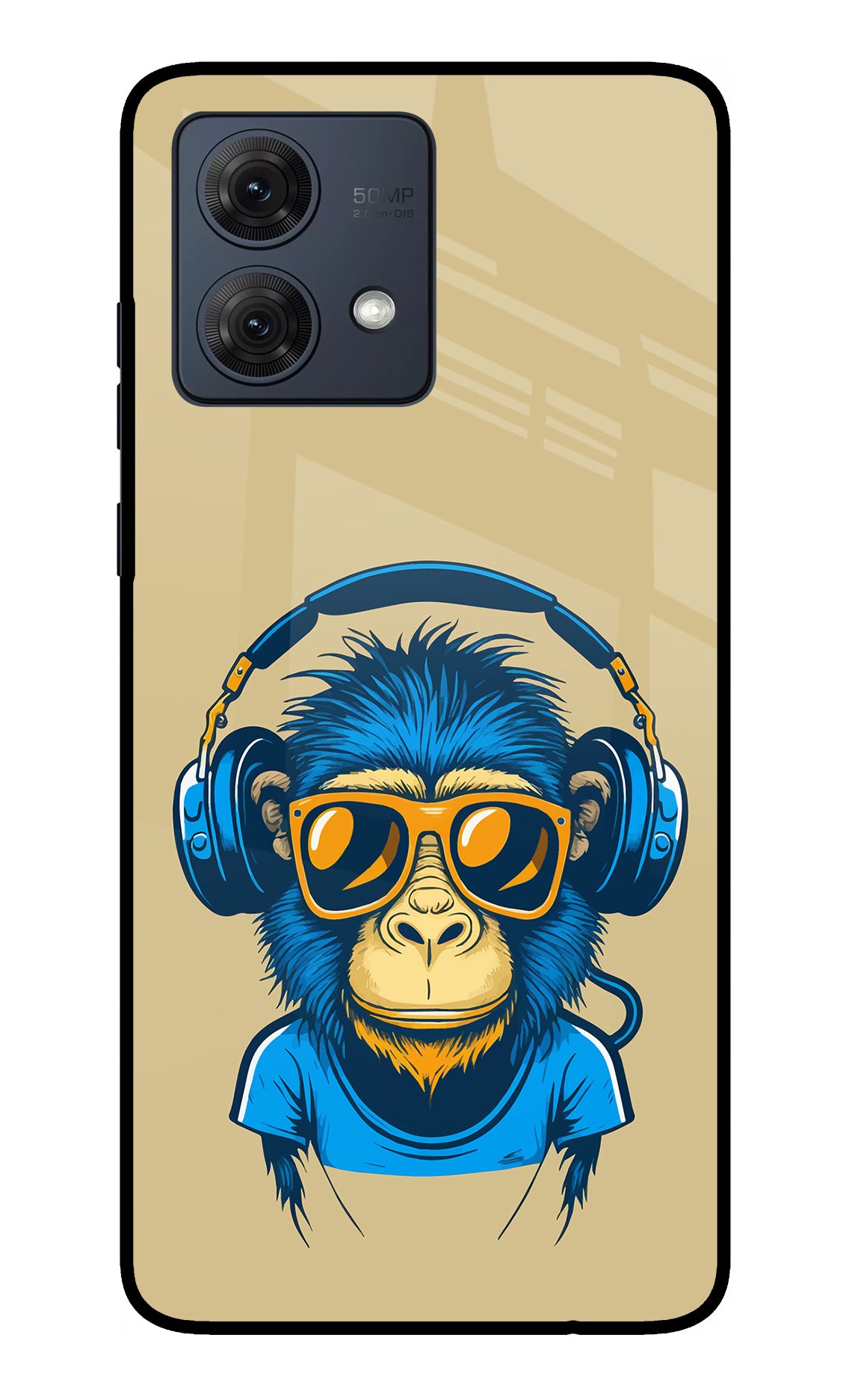 Monkey Headphone Moto G54 5G Glass Case