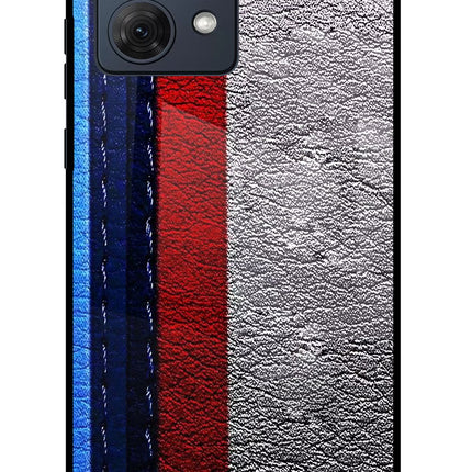 BMW Stripes Moto G54 5G Glass Case Back Cover by Casekaro
