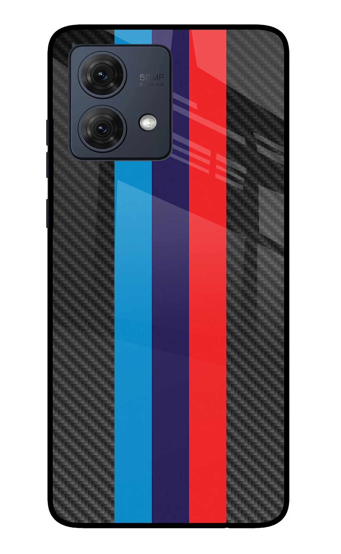 BMW Stripes Pattern Moto G54 5G Glass Case