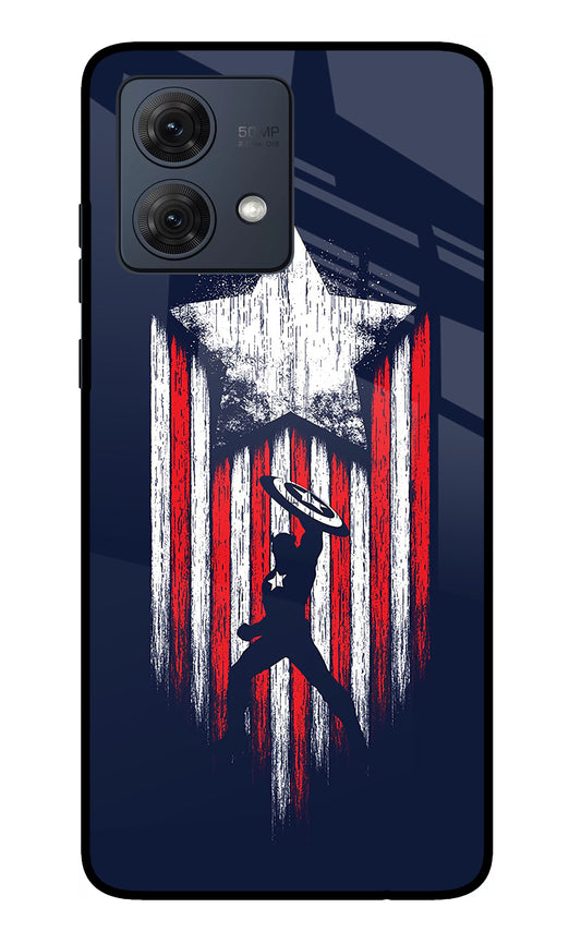 Captain America Marvel Art Moto G54 5G Glass Case