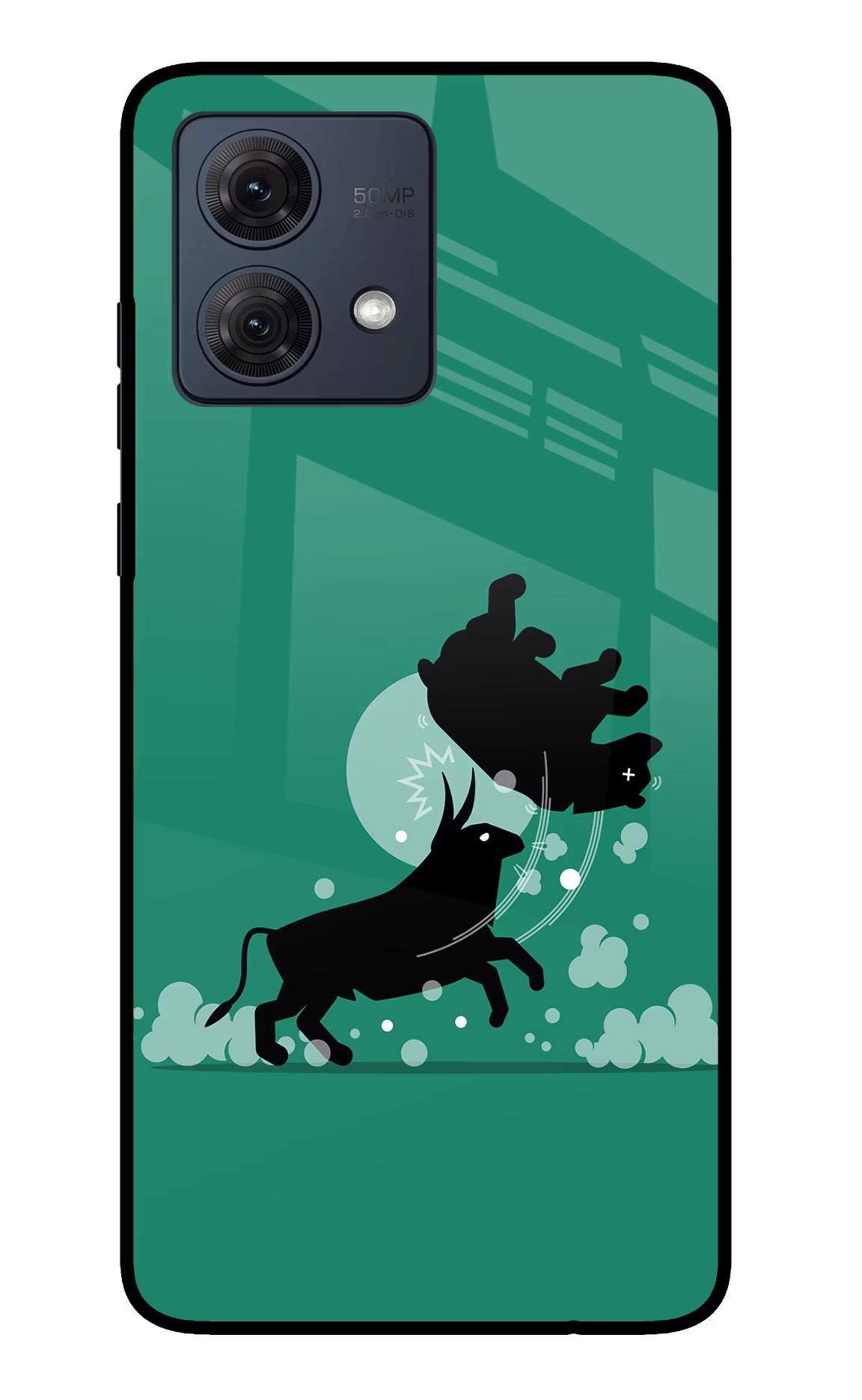 Bull Conqueror Moto G54 5G Glass Case Back Cover by Casekaro