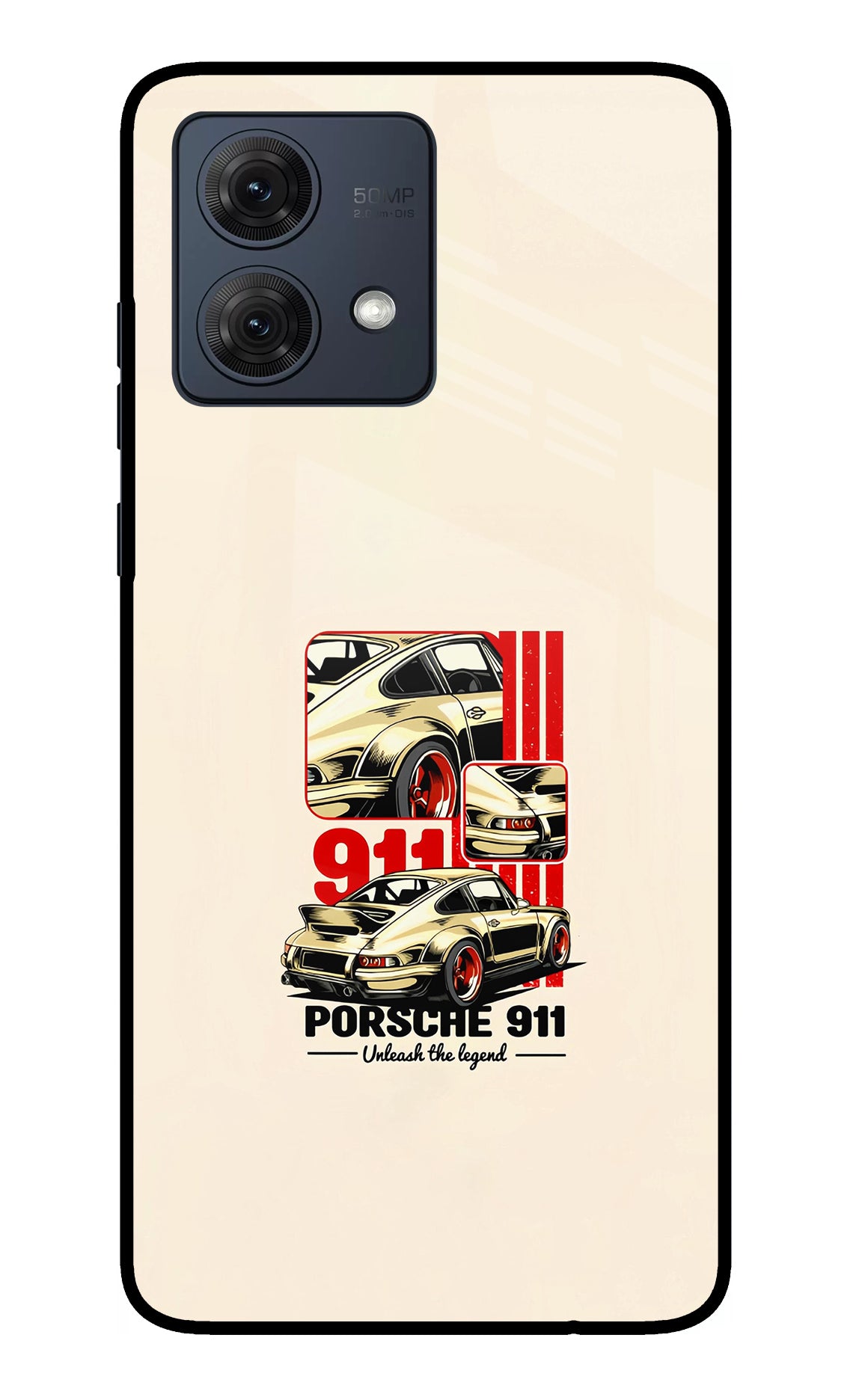 Classic Porsche 911 Moto G54 5G Glass Case