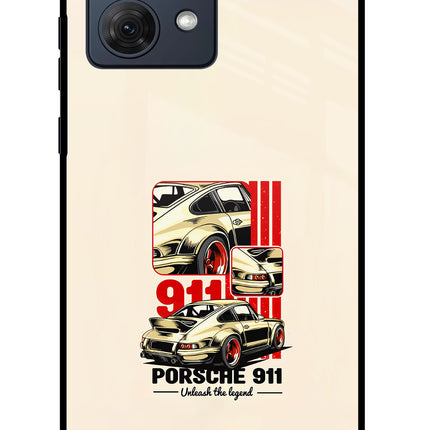 Classic Porsche 911 Moto G54 5G Glass Case Back Cover by Casekaro